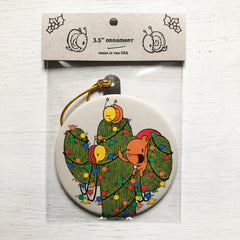 holiday cactus ornament
