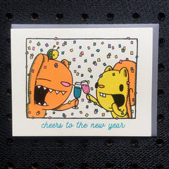 cheers new years card holiday card