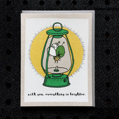 with you, everything is brighter card