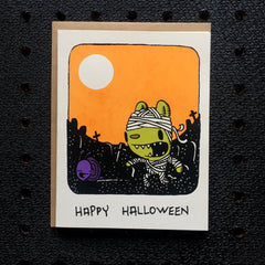 mummy halloween card