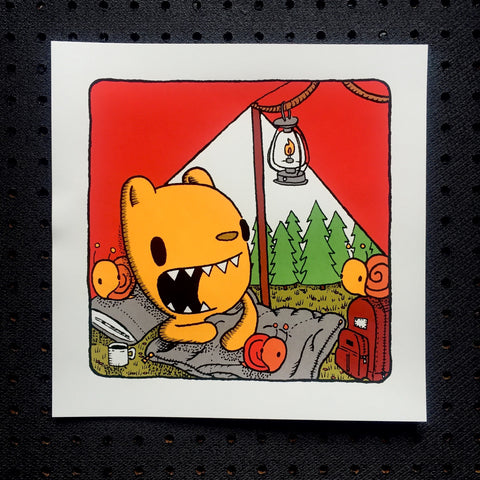 happy campers screen print (12x12)