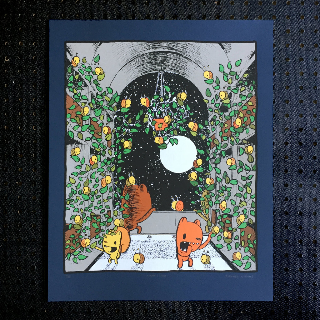 lunar leaves screen print (16x20)