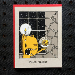 merry + bright holiday card