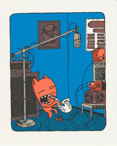 the wind - saxophone screen print (8x10)