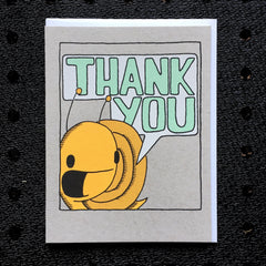snail thank you speech bubble card greeting card