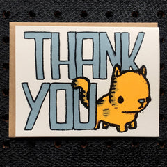 thank you kitty greeting card
