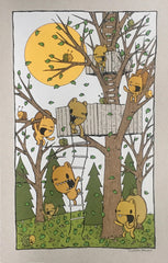 get up here - treehouse screen print (11x17)