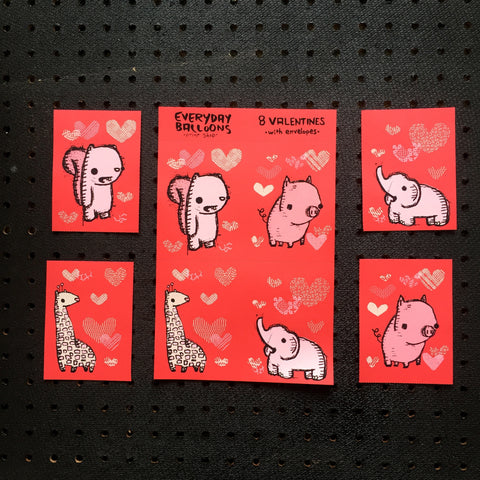 Valentine cards (set of 8)
