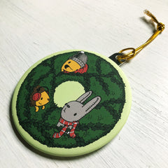 holiday wreath ornament