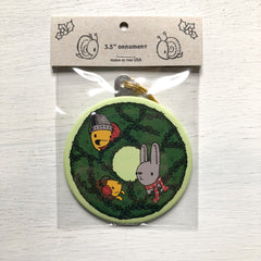 holiday wreath ornament